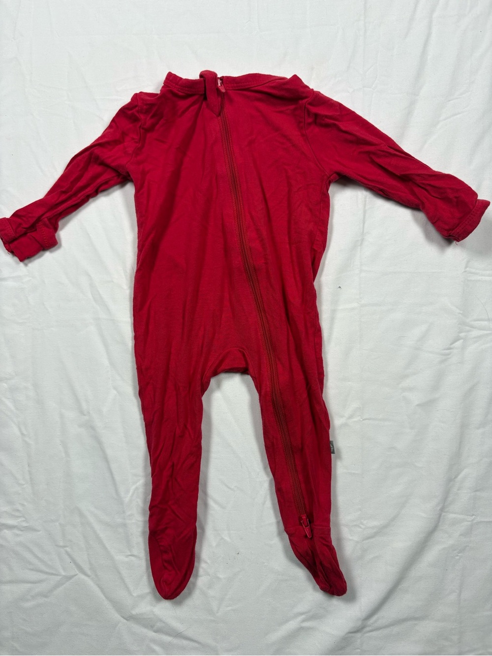 Kyte BABY Red Footed One-Piece Zippered Sleep Suit